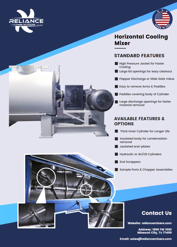 Horizontal Cooling Mixers of Reliance