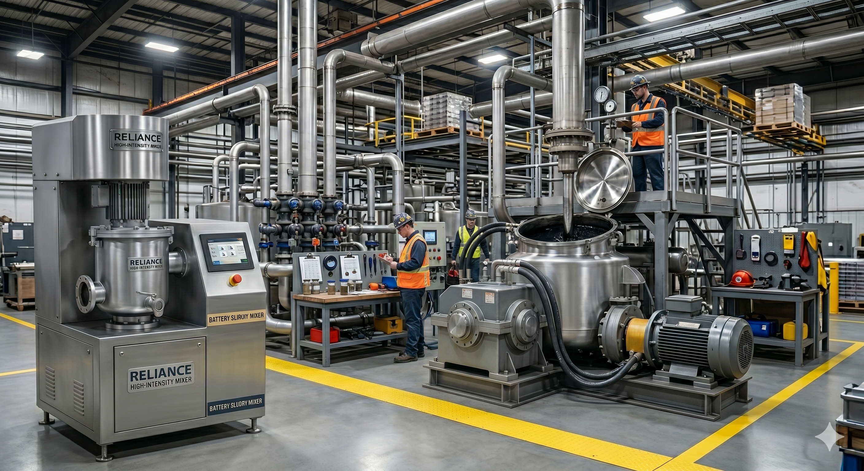 Anode cathode mixers for battery manufacturing